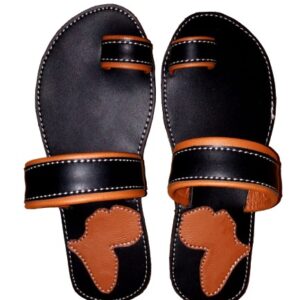 Africa Leather Sandals - Brown
