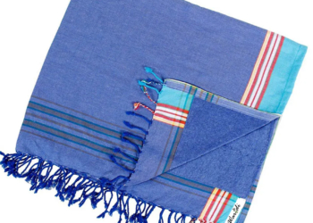 Waridi Kikoi Beach Towel – Blue