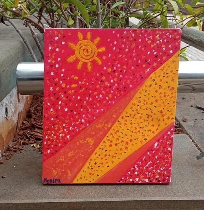 Abstract sunrise art design