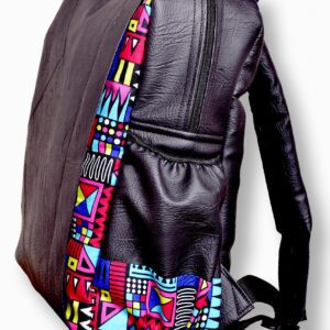 African leather backpack
