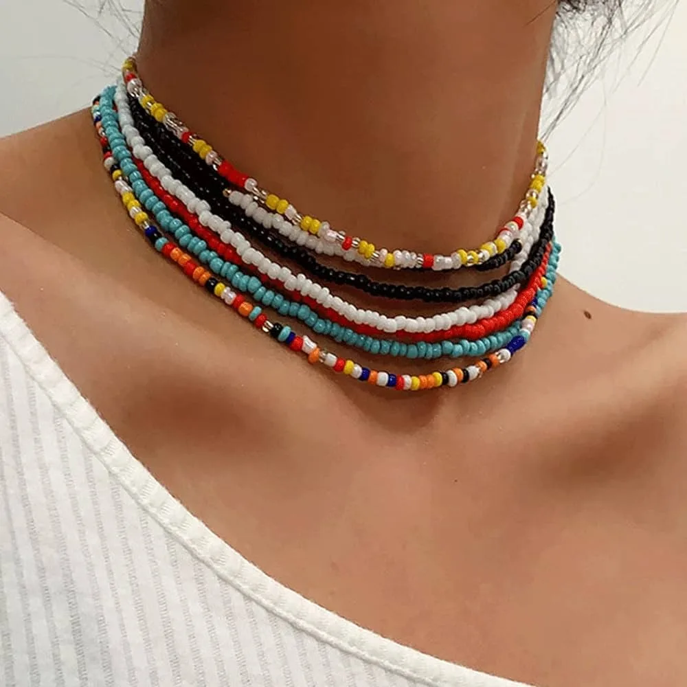 Beaded Necklace Choker