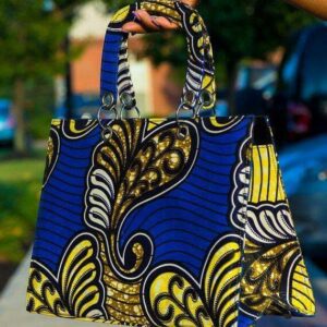 Blue African print Bag