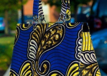 Blue African print Bag